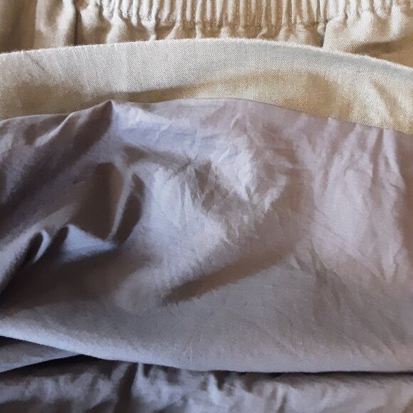 J Crew Khaki Green Elastic Waist Short Skirt Lined Pockets Size 14 - Picture 8 of 8